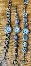 2 Brighton Watches - Lyon & Florence And 1 Art Glass Bead Band Geneva Ladies Watch