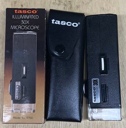 Tasco Illuminated 30x Microscope Model 9700 With Box And Case