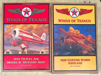 ERTL Wings Of Texaco 1929 Curtiss Robin Airplane & 1930 Travel Air Model R  ' Mystery Ship ' With Original Box