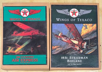 ERTL Wings Of Texaco 1929 Lockheed Air Express & 1931 Stearman Biplane Coin Banks With Original Boxes