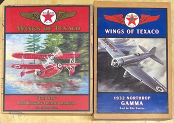 ERTL Wings Of Texaco 1936 ' The Duck' & 1932 Northrop Gamma Coin Banks With Original Boxes