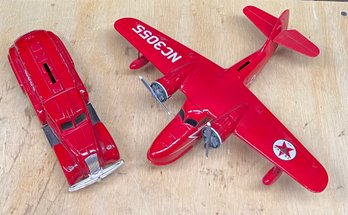 ERTL 39 Dodge Airflow Replica & Wings Of Texaco 1940 Grumman Goose Coins Banks