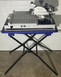 Kobalt 7-in-Blade Wet Tabletop Sliding Table Tile Saw With Stand