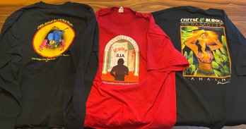 (3) Men's XXL Shirts - Stanley Hotel Estes Park, Bruce's Bar Severance Colorado, & Burger In Paradise