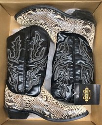 Field Tested Guide Gear Snake Skin Men's Size 8.5 Leather Boots With Original Box