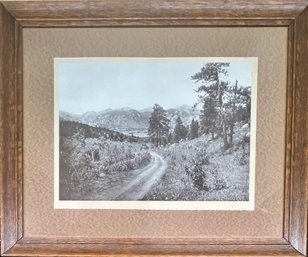 Vintage ' Estes Park From Park Hill Road' Framed Photograph