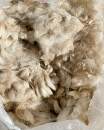 (2) 3 Pound Bags Of Raw Alpaca Wool Off White