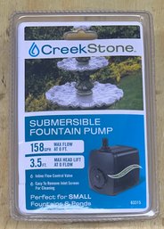 CreekStone Submersible Fountain Pump New In Packaging