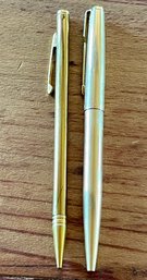 Parker Gold Filled Vintage Pen & Made In USA Gold Tone Lead Pencil - Work