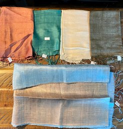 5 NTW 100 Percent Silk Thailand Solid And Two Tone Scarf - Scarves - 14'w X 60'l