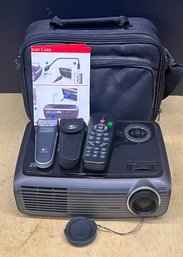 Optoma EP721 Projector With Soft Case, Remote, Logitec Clicker, And Manual