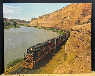 Vintage The Denver And Rio Grande Western Railroad 27' X 22' Wall Hanging (as Is)