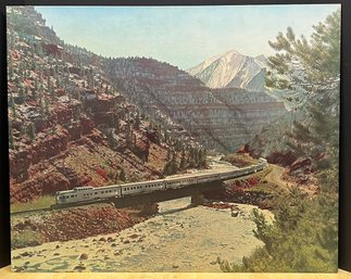 Vintage The Denver And Rio Grande Western Railroad 27' X 22' Wall Hanging