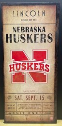 Nebraska Huskers 12 X 26 Inch Canvas Wall Hanging