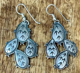 Kit Carson  Sterling Silver Cactus Earrings -weight 10 Grams