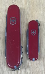 (2) Small Victorinox Swiss Made Army Knives