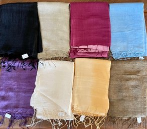 8 -  100 Percent Silk Thailand Scarf Scarves - 14'w X 64'L Solid And Ombre Colors