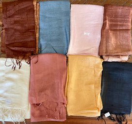 8 -  100 Percent Silk Thailand Scarf Scarves - 14'W X 64'L Solid And Ombre Colors