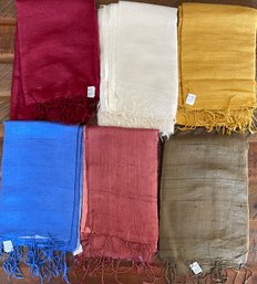 6 - 100 Percent Silk Thailand - Scarf Scarves - 30'w X 64' Long