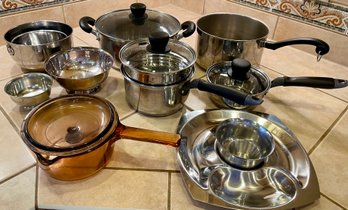 Pots, Pans, And Serving Dishes - Philippe Richard Collection, Farberware, Pewter, And More
