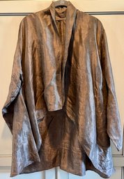 One Of A Kind Japanese Designer Workshop Chang Mia M 100 Percent Silk Chiang Mai XL Open Front Jacket