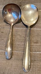 Sterling Silver Oneida Heirloom Heiress 8.5' Serving Spoon And 6.5' Ladle - 124 Grams