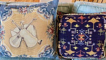 J Pansu Paris Tapestry Pillow And Imperial Elegance Needle Point Pillow