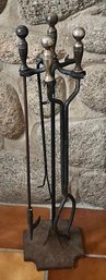 Antique Fireplace Set - Fire Pokers & Tongs
