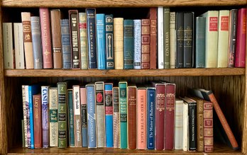 (2) Shelves Of Vintage Books - Plato, John Addams, Thus Spake, Edgar Allen Poe, Mark Twain, And More