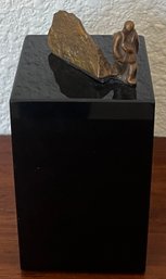 The Traveler Miniature Bronze 19 Of 100 By Darlis Lamb On Black Marble Base