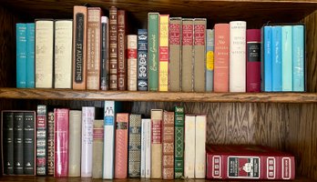 (2) Shelves Of Vintage Books - Thoreau, Shakespeare, William Faulkner, T E Lawrence, And More