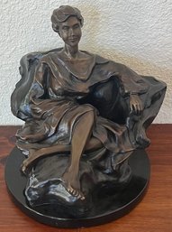 Reflections Bronze 2 Of 12 By Darlis Lamb On Black Marble Base