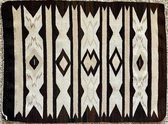 Vintage Navajo Wool Hand Woven Rug