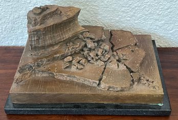 Mesa Ruins Bronze 9 Of 25 By Darlis Lamb On Black Marble Base