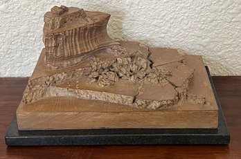 Mesa Ruins Bronze 7 Of 25 By Darlis Lamb On Black Marble Base