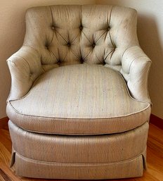 Mid Century Drexel Tufted Slipper Chair