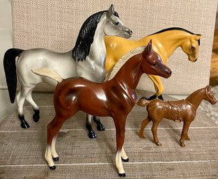 4 Vintage Hartland Toy Horses