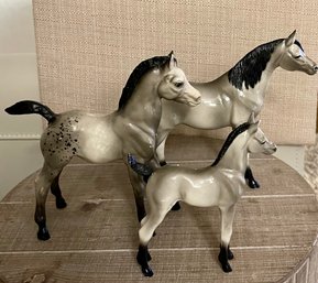 Breyer 1960 Appaloosa Foal & 2 Grey Vintage Horses