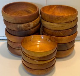 Vintage Wood Bowls - (12) The House Of Mirtle Wood Coos Bay Oregan