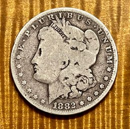 Antique 1882 Morgan Silver Dollar Coin