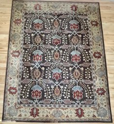 Pottery Barn Brandon Persian Tufted Wool Rug In Espresso 8 X 10