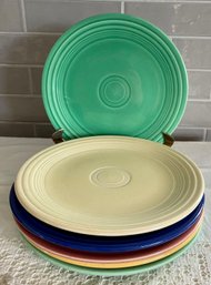 6 Assorted Color Fiesta Fiestaware 10.25' Dinner Plates