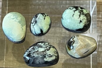 5 New Lander Turquoise Cabochons Total Weight 23 Carats
