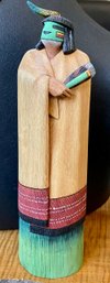 Vintage 8' Nuvadi Hopi Carved Cottonwood  Maiden Signed