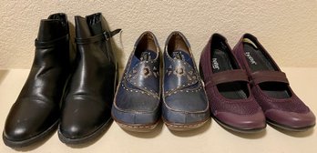 Keen Leather Size 9.5 Boots, L'artiste Blue Leather Shoes Size 9, Hotter Comfort Step England Shoes Size 9