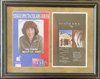 Autographed Lily Tomlin Union Colony Civic Center Framed Photograph 2007