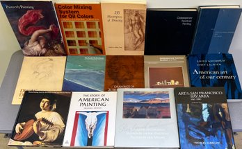 (14) Assorted Art Books - American Painting, Masterpiece, Contemporary, Human Anatomy, Color Mixing, And More