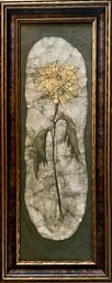 Vintage Batik Material Dandelion Panting In Frame