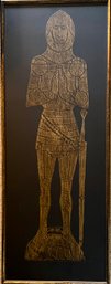 Vintage 15.75' X 40.75'H Brass Rubbing Reproduction
