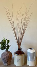 Western Stoneware 1 Gallon Jug, Handmade Mexican Thrown Pottery Vase & Ceramic Vase